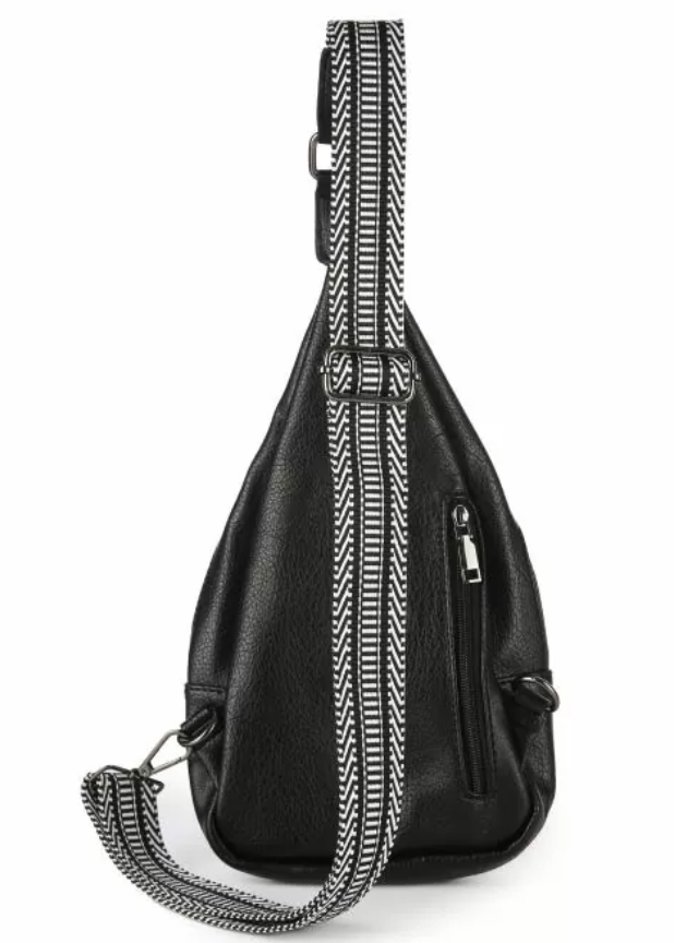 Crossbody tas XL Brede schouderband Zwart My Sweet Lifestyle